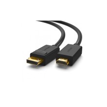 Интерфейсный кабель, Ugreen, DP101/10203, DP Male to HDMI Male, 3 метра, Черный