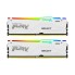 Комплект модулей памяти, Kingston, FURY Beast White RGB EXPO KF552C36BWEAK2-32 (Kit 2x16GB), DDR5, 32GB, CL36, DIMM <PC4-41600/5200MHz>, Белый