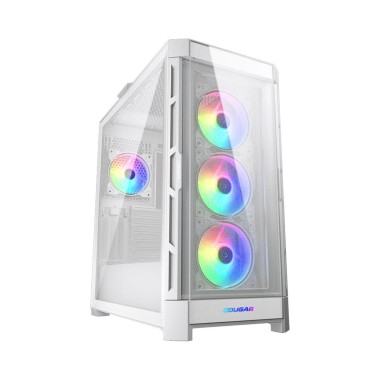 Компьютерный корпус, Cougar, Duoface Pro RGB (White) CGR-5AD1W-RGB, CEB/ATX/Micro ATX/Mini ITX, USB 1*Type C/2*3.0/1*2.0, HD-Audio+Mic, Кулер 3*12см ARGB/1*13см ARGB, Высота процессорного кулера до 190 мм, Длина VGA до 390мм, 2*3.5