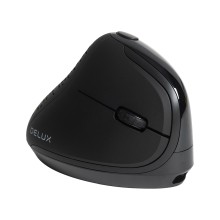 Компьютерная мышь, Delux, M618XSD, 2.4 G, Bluetooth 5.0, 800/1200/1600/2400/4000 dpi, Батарея 1000 Mah, Type-C, Черный