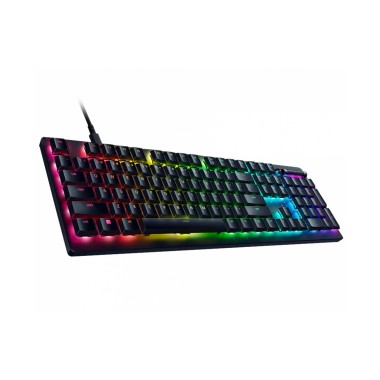 Клавиатура, Razer, Razer DeathStalker V2 (Linear Red Switch) - Russian Layout, RZ03-04500800-R3R1, Игровая, проводная, Оптико-механические переключатели Razer, Программируемые клавиши, Подсветка Chroma 16.8 млн цветов с эффектами, Рус, Чёрный