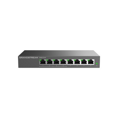 Коммутатор, Grandstream, GWN7701P, Неуправляемый, 8x GbE RJ45, 4x PoE 802.3 af/at, 60W