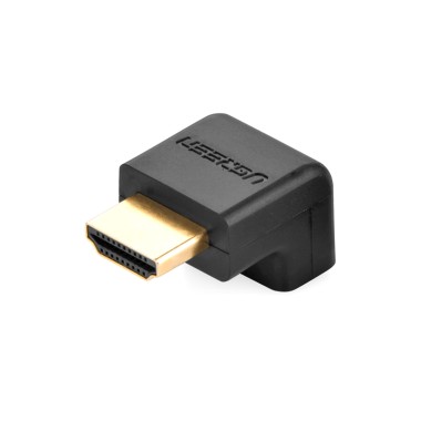 Угловой переходник, Ugreen, HD112/20109, HDMI Male To Female, Вниз, Черный