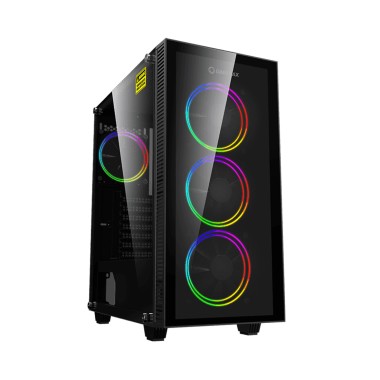 Компьютерный корпус, Gamemax, Darco XD,12360300005, Mid Tower, ATX/M-ATX/ITX, USB3.0*1+1xUSB2.0, HD-Audio, 2*200мм ARGB Fan (перед.панель), Высота процессорного кулера 170, Длина VGA 330, 2*3.5/ 2*2.5, SPCC/ABS, 421x210x460, Без Б/П, Чёрный