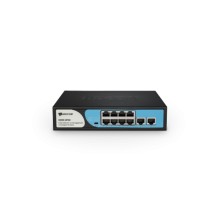 Коммутатор, BDCOM, S1200-8P2G, Неуправляемый, 8 портов PoE (90W) 10/100M RJ45, 2 порта 10/100/1000M RJ45, Настольный