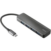 Разветвитель Trust Halyx 4 in 1 USB-C 3.2 серый