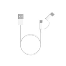Интерфейсный кабель, Xiaomi, Micro USB and Type-C SJV4083TY 30cm, Белый