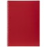 Тетрадь "Hatber", 80л, А4, клетка, многоуровневая перфорация, пластиковая обложка, на гребне, серия "Canvas - Красная"
