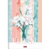 Тетрадь "Hatber", 96л, А4, линия, лак, многоуровневая перфорация, на гребне, серия "Floral Collection"