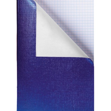 Тетрадь "Hatber", 96л, А4, клетка, обложка бумвинил, на скобе, серия "Metallic - Синяя"