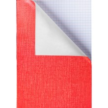 Тетрадь "Hatber", 96л, А4, клетка, обложка бумвинил, на скобе, серия "Metallic - Красная"