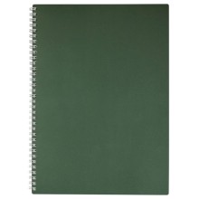 Тетрадь "Hatber", 80л, А4, клетка, пластиковая обложка, на гребне, серия "Metallic - Зелёная"