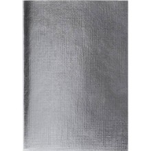 Тетрадь "Hatber", 96л, А4, клетка, обложка бумвинил, на скобе, серия "Metallic - Серебро"
