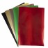 Набор цветной бумаги "Hatber", 5л, 5цв, А4, 195x280мм, металлизированная, в папке, серия "Геометрия цвета - Ракета"