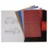 Набор цветного картона "Hatber", 4л, 4цв, А4, 195x280мм, гофрированный, металлизированный, в папке, серия "Red Car"