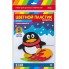 Набор цветного мягкого пластика "Hatber", 5л, 5цв, А4, самокляющийся, в пакете, серия "Пингвин"