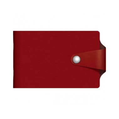 Визитница "Hatber", 70x120мм, 12 карманов, на кнопке, серия "Vivella Bicolour", бордово-шоколадная