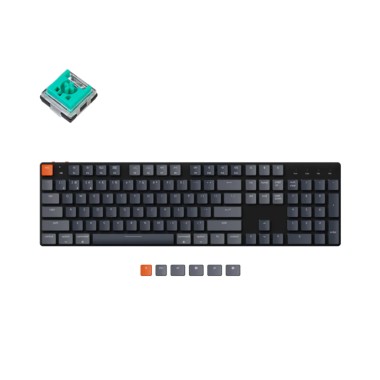 Клавиатура, Keychron, K5SE, K5SE-E5, 104 клавиш, Full Size, Оптическая, Keychron Optical Mint, RGB, Hot-swap, Беспроводная/Type-C/Type-C, ABS Пластик, 470*440*190мм, Анг/Рус,Черная