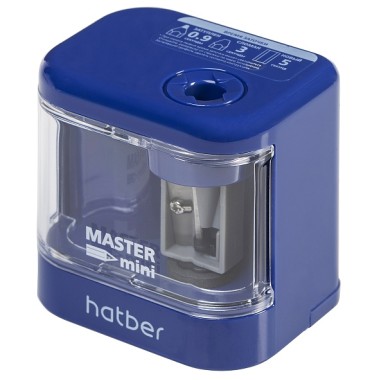 Точилка электрическая "Hatber Master Mini", 1 отверстие, система контроля заточки, с запасным лезвием, питание от батареек AA, в блистере