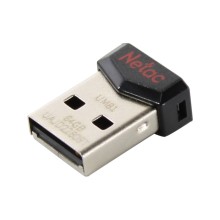 USB-накопитель, Netac, NT03UM81N-064G-20BK, 64GB, USB2.0 Чёрный
