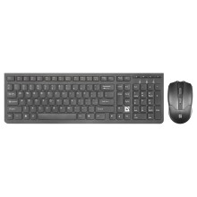 Комплект беспроводной клавиатура+мышь Defender Columbia C-775 RU,черный,мультимедиа