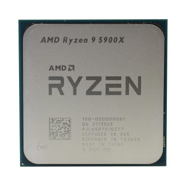 Процессор, AMD, AM4 Ryzen 9 5900X, oem, 6M L2 + 64M L3, 3.7 GHz, 12/24 Core, 105 Вт, без встроенного видео