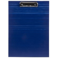 Папка-планшет картонная для документов "Hatber", А4, 100л, металлический зажим, покрытие бумвинил, синий мрамор