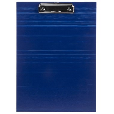 Папка-планшет картонная для документов "Hatber", А4, 100л, металлический зажим, покрытие бумвинил, синий мрамор