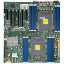 Supermicro mainboard server MBD-X12DPI-N6-B E-ATX, Dual Socket LGA-4189, Intel C621A, 2 PCI-E 4.0 x8, 4 PCI-E 4.0 x16, 2 PCI-E 4.0 NVMe x8 Internal Port(s), Intel C621A controller for 14 SATA3 (6 Gbps) ports; RAID 0,1,5,10, 2х1Gb i350 LAN, Bulk