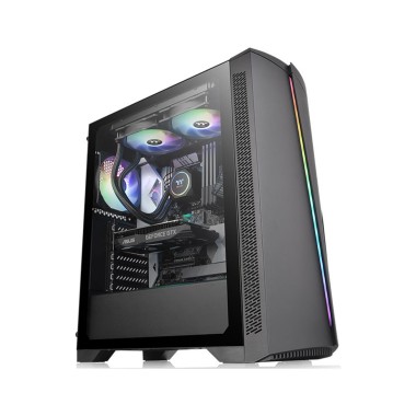 Компьютерный корпус, Thermaltake, H350 TG RGB, CA-1R9-00M1WN-00, Mid tower, ATX/M-ATX/Mini-ITX, USB 3.0*1/2.0*2, HD-Audio, 1*120 мм, Высота процессорного куллера до 150 мм, Длина VGA до 300 мм, 2*3.5