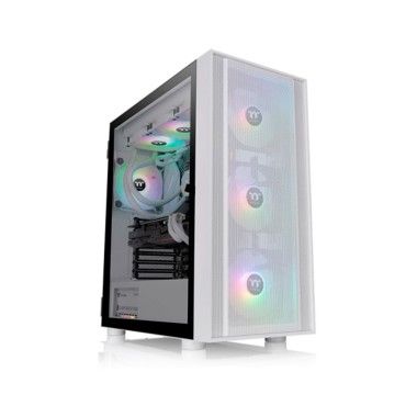 Компьютерный корпус, Thermaltake, H570 TG ARGB Snow, CA-1T9-00M6WN-01, Mid-tower, ATX/EATX/M-ATX/Mini-ITX, USB 3.2 (Gen 1) Type-C*2, HD Audio, 3*120мм ARGB Lite fan, Высота процессорного куллера до 160 мм, Длина VGA 375мм, 2*3,5/4*2,5, Сталь, 4мм Закаленн