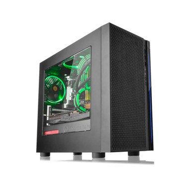 Компьютерный корпус, Thermaltake, Versa H18, CA-1J4-00S1WN-00, Micro Case, M-ATX/Mini-ITX, USB 3.0*1, USB 2.0*1, HD-Audio, Кулер 12см, Длина VGA до 350мм, Процессорный кулер 155мм, 2*2,5