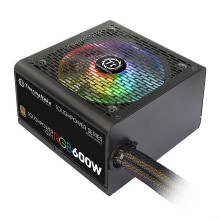 Блок питания, Thermaltake, Toughpower GX1 RGB 600W, PS-TPD-0600NHFAGE-1, 600W, ATX, Gold, APFC, 20+4 pin, 4+4pin, 8*Sata, 4*Molex, 4*PCI-E 6+2 pin, FDD, non-modular, Вентилятор RGB 12 см, Чёрный