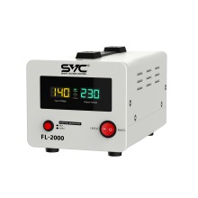 Стабилизатор (AVR), SVC, FL-2000, 2000ВА/2000Вт, Диапазон работы AVR: 140-260В, Выходное напряжение: 220В +/-7%, Задержка включения, выход 2 шт Schuko, LCD-дисплей, Защита: от перегрузки, короткого замыкания, повышенной температуры, Белый