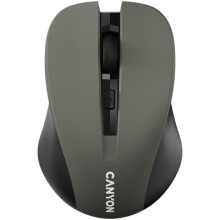 CNE-CMSW1G CANYON мышь, цвет - серый, беспроводная 2.4 Гц, DPI 800/1000/1200 DPI, 3 кнопки и колесо прокрутки, прорезиненное покрытие