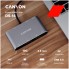 CANYON  DS-14, 8 in 1 USB C hub, with 1*HDMI: 4K*30Hz, 1*VGA, 1*Type-C PD charging port, Max 100W PD input. 3*USB3.0,transfer speed up to 5Gbps. 1*Glgabit Ethernet, 1*3.5mm audio jack, cable 15cm, Aluminum alloy housing,95*55*17.6 mm, 107g, Dark grey