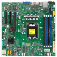 Серверная материнская плата SuperMicro X11SCL F Single Socket H4 (LGA 1151), 6 SATA3 (6Gbps) ports; RAID 0, 1, 5, 10; 2x 1GbE LAN with Intel i210 AT; 1 PCI E 3.0 x8 (in x16), 2 PCI E 3.0 x4 (in x8), retail.