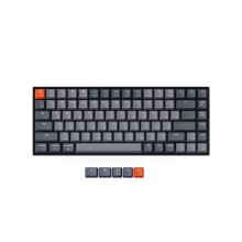 Клавиатура, Keychron, K2, K2-B1H, 84 клавиш, 75% Layout, Механическая, Gateron G pro Red, RGB, Hot-Swap, Беспроводная/Type-C, ABS Пластик, 560*370*200мм, Анг/Рус, Черная