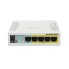 Коммутатор, MikroTik, CSS106-1G-4P-1S, RB260GSP, 5 портов 10/100/1000M, 2-5 Passive PoE 2A,, 1 порт SFP, Passive PoE in, SwOS, -20°C to 70°C, plastic case