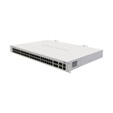 Коммутатор, MikroTik, CRS354-48G-4S+2Q+RM, Cloud Router Switch , 48 портов 10/100/1000M, 4 порта SFP+, 2 порта 40G QSFP+, RouterOS (5) / SwitchOS, -20°C to 60°C, стоечный 1U