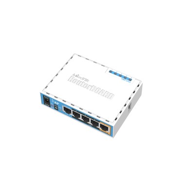 Маршрутизатор, MikroTik, RB951Ui-2nD, hAP, 5 портов 10/100M (Ether5 Passive PoE), USB, Passive PoE in, 802.11b/g/n, N300, RouterOS (4), -30°C to 70°C, desktop case