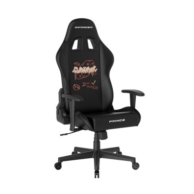 Игровое компьютерное кресло, DX Racer, GC/LPF24LTC/GRAFFITI2, Эко-кожа и винил PU,PVC, Вид наполнителя: губчатая пена высокой плотности (54 кг/м), Металлическая основа кресла, Механизм качания: топ-ган, Прорезиненные колеса в комплектации, Черный