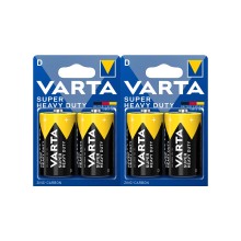 Батарейка, VARTA, R20P Superlife Mono, D, 1.5 V, 2 шт., в блистере