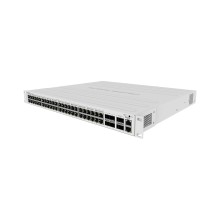 Коммутатор, MikroTik, CRS354-48P-4S+2Q+RM, Cloud Router Switch , 48 портов 10/100/1000M, Ether1-Ether24 PoE 802.3af/at (750W), 4 порта SFP+, 2 порта 40G QSFP+, RouterOS (5) / SwitchOS, -20°C to 60°C, стоечный 1U