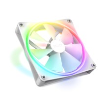 Кулер для компьютерного корпуса, NZXT, F140 RGB DUO, RF-D14SF-W1, RGB LED, 500-1800 об/мин, 84.75 CFM, 36 dB(A), 4-pin PWM, 140 х 140 х 25мм, Белый