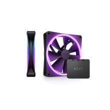 Комплект кулеров для компьютерного корпуса, NZXT, F140 RGB DUO, RF-D14DF-B1, RGB LED, 500-1800 об/мин, 84.75 CFM, 36 dB(A), 4-pin PWM, 140 x 140 x 26мм, Черный