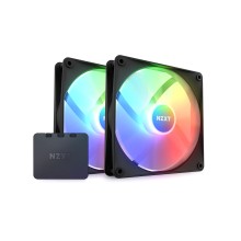 Комплект кулеров для компьютерного корпуса, NZXT, F140 RGB Core, RF-C14DF-B1, RGB LED, 500-1800 об/мин, 78.86 CFM, 33.88 dB(A), 4-pin PWM, 140 x 140 x 26мм, Черный