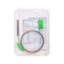 Сплиттер оптоволоконный PLC, А-Оптик, 1х2 SC/APC-SC/APC 1.5м, SM 1260-1650, 0.9мм