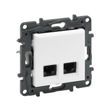 Информационная розетка двойная, Legrand Niloe Step, 863160, 2хRJ45 Кат.5e UTP Белый