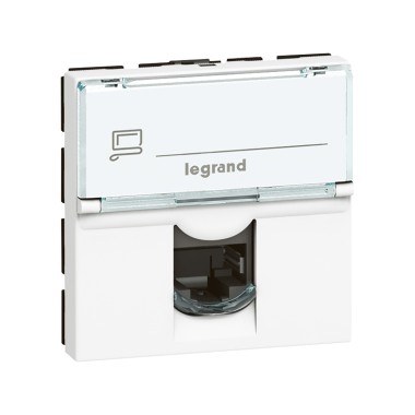 Розетка Mosaic, Legrand, 076564, 2xRJ45 Cat.6, Белый